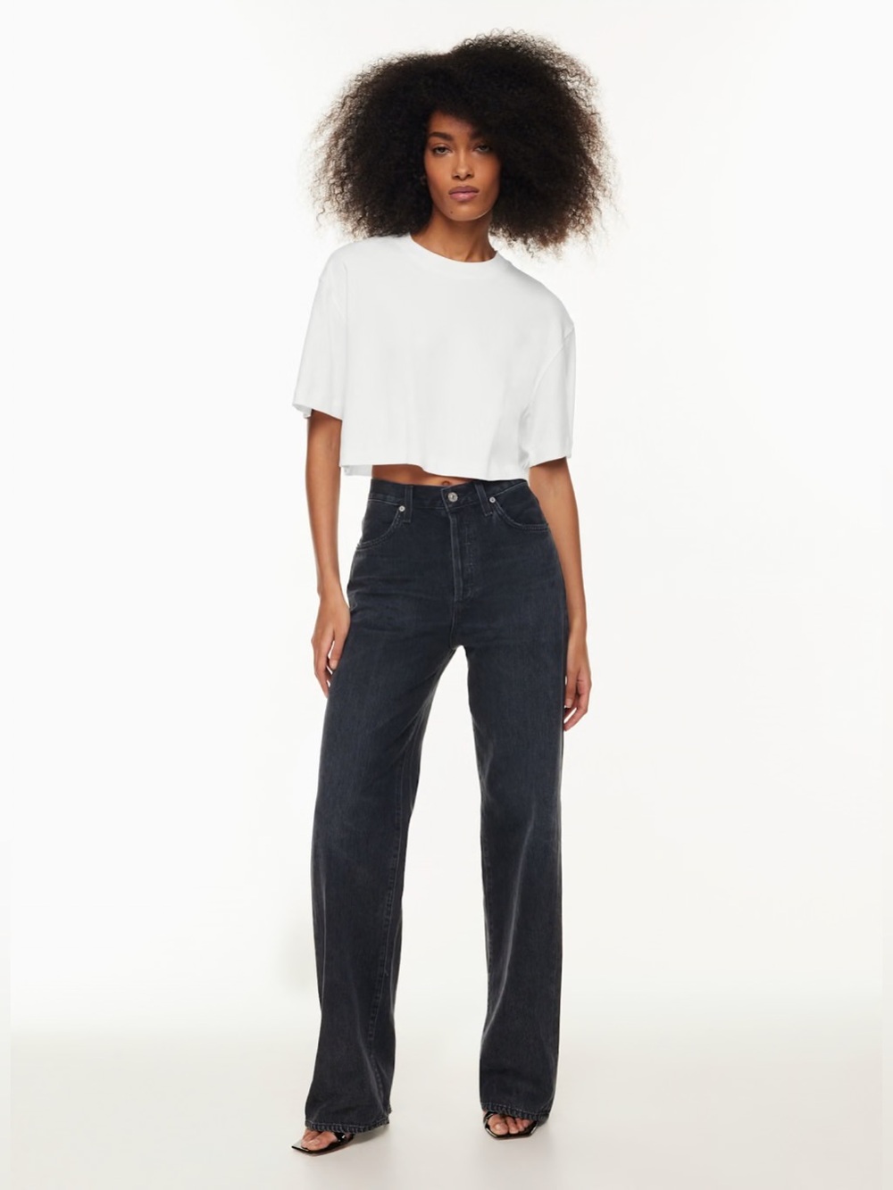 CITIZENS OF HUMANITY COH Annina High Waist Relaxed Wide Leg Jeans Black Sz 26 - Picture 13 of 16